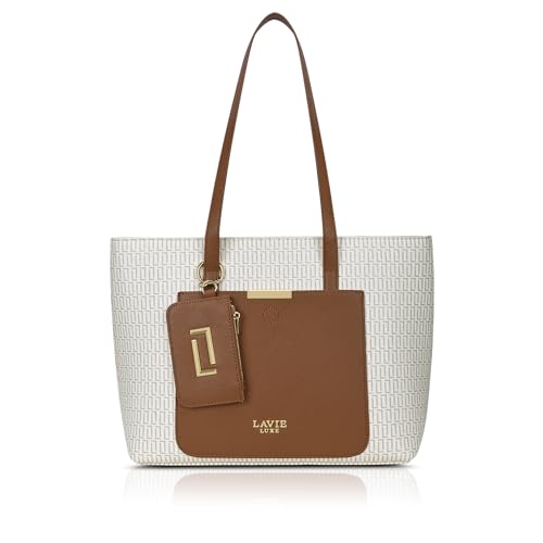 Image of Lavie Luxe Women's Monogram Bliss Tote Handbag | Tote Bag For Work | Ladies purse | Stylish Shoulder Bag | Gift For Women