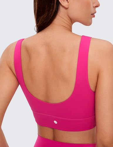 Image of CRZ YOGA Butterluxe U Back Sports Bras | Light Support, Removable Pads, Yoga, Extremely Soft, Longline, Scoop Neck, Wide Straps, for Women
