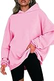 NEYOUQE Sudadera Mujer Capucha decimas Polar Essentials Hoodie Manga Larga más Terciopelo térmica Ropa Rosa M