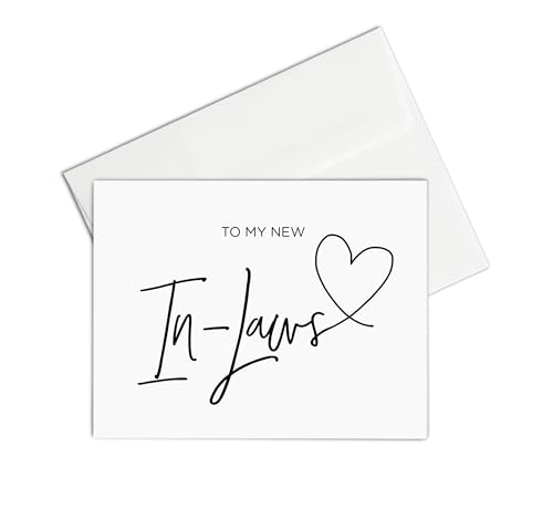 Mother in Law Wedding Day Card, to My New in Laws, Mother of Groom Gift, Father of Bride Card
