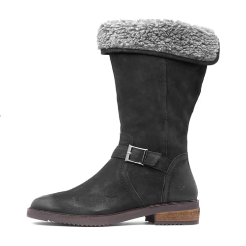 Hush Puppies Women's Bonnie Mid Calf Boot, Black, 6 UK