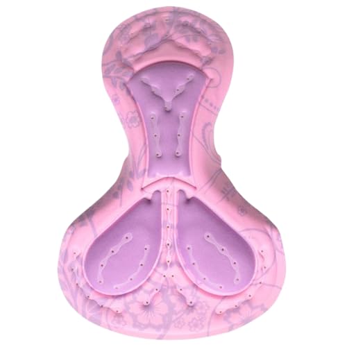 Pantalones cortos para bicicletas Mujeres con relleno, 12x8 y sin aliento y cómodo cojín de asiento de ciclismo, pantalones cortos de bicicleta acolchados de silicona, almohadilla de asiento suave pa