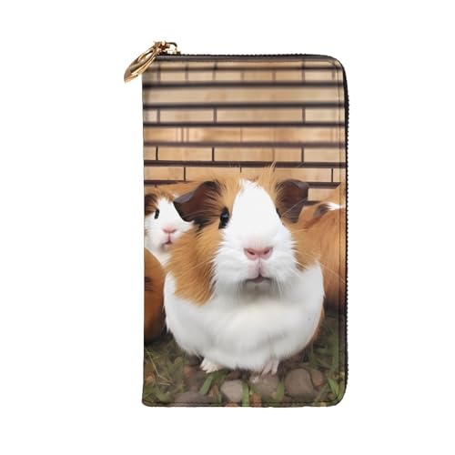 Guinea Pigs Wallet for Men Women Long Purse Leather Clutch Large Business Handbag Travel Phone Holder Credit Card Holder Money Case with Zipper Leather Wallets Gift2