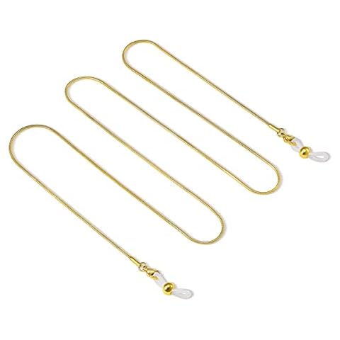 CROISSANT Glasses Chain Stainless Steel Eyeglass Chains, Sunglass Retainer Strap Eyeglasses String Holder Glasses Cord Lanyard Gift Cover