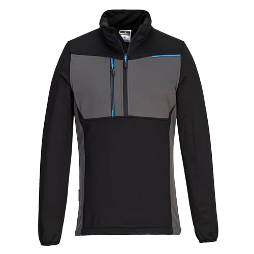 Sweat semi-zippé WX3 contre le froid vêtement de travail noir M