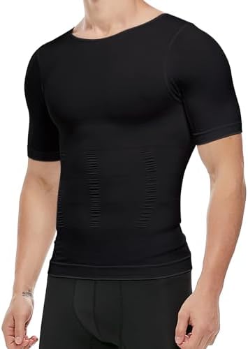 Men's Compression Shirt Undershirt Slimming Tank Top Workout Vest Abs Abdomen Slim Body Shaper