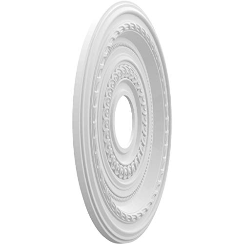 Image of Ekena Millwork CMP16CO Cole Thermoformed PVC Ceiling Medallion, 16 inch OD x 3 1 /2 inch ID x 1 inch P, White