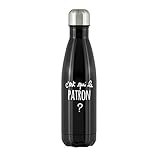 Material: acero inoxidable DLP, Botella isotérmica Guillaume C\'est quien le patron? – Acero inoxidable 48,5cl. 27 x 7 cm
