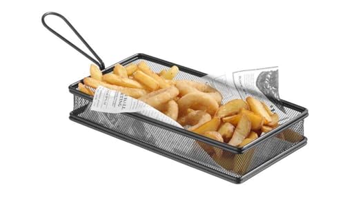 Cesta para fritos mini HENDI de 255x135x45 mm para raciones de patatas 7