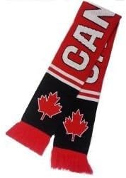 Reppa Double Jacquard Knitted Soccer Scarf - Canada, Maple Leaf