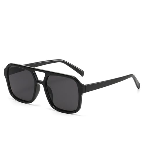 Image of Retro 70s Square Aviator Sunglasses Women Men Vintage Rectangle Sunglasses Flat Frame Trendy Shades