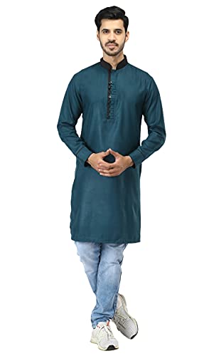 Image of Leriya Fashion Men's Slub Cotton pathan Suit Kurta