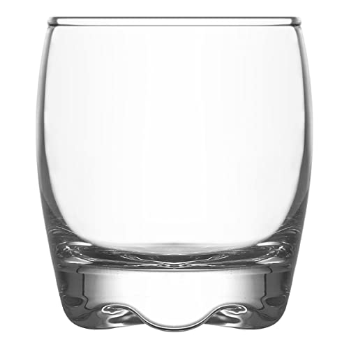LAV Adora Art & Craft Shot Glasses Set of 6 | Elegant Glasses for Shots and Spirits | Ideal for Home Bars, Parties, and Special Occasions | Durable Glass | Dishwasher Safe | 2.75 oz (80 cc)