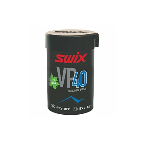 Swix VP40 Pro Blue Hardwax Kick Wax for Cross-Country Racing, -10/-4 C, 43g