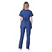 M&M SCRUBS Women’s Mock Wrap Scrub Set with Back Tie & Flare Leg Pants