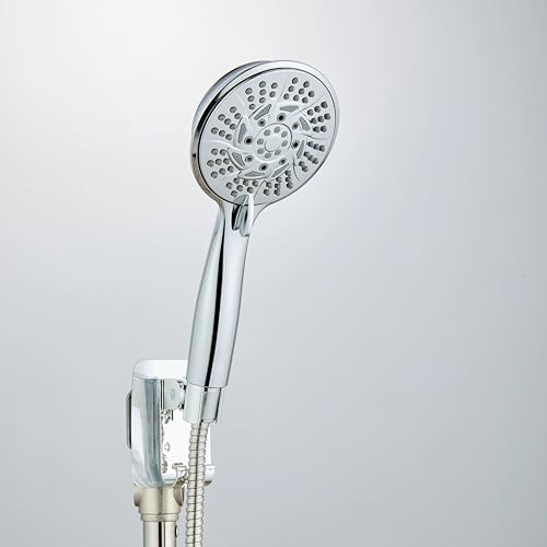 MILOT 8 Spray Modes High Pressure Shower Head with 150 cm Hose Shower Head and Hose Set Shower Head for Low Water Pressure Hand Held Shower Powerful Shower Head for Low Pressure