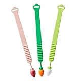 Veemoon Lève-couvercle De Toilette En Silicone 3 Pièces Carrotte Blanc Rouge, Poignée L...