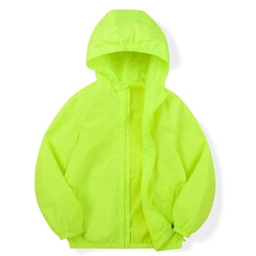 Image of SUNDAY ROSE Girls Windbreaker Jackets Lightweight Water Resistant Coat Outwear with Hooded for Kids