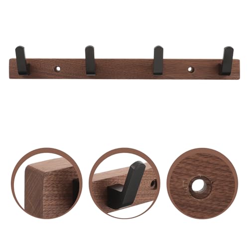 Perchero de pared de madera moderno para organizar la ropa del dormitorio 6