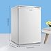 COMFEE' RCD133WH2(E) 131L Under Counter Larder Fridge, Freestanding, LED Light, Adjustable Thermostat, Reversible Door, Removable Glass Shelves, Low Noise, White