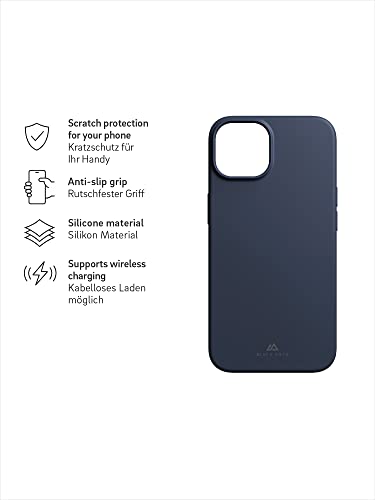 Black Rock - Mörkblå silikonfodral för iPhone 14, tunt och halkfritt