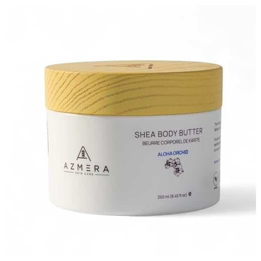 AZMERA Shea Body Butter for Women & Men – Fair-Trade, Organic Shea Butter & Pure Argan Oil Rich in Antioxidants & Vitamin E – Vegan, Raw Shea Butter from Africa Skin Care, Aloha Orchid, 8.82Oz