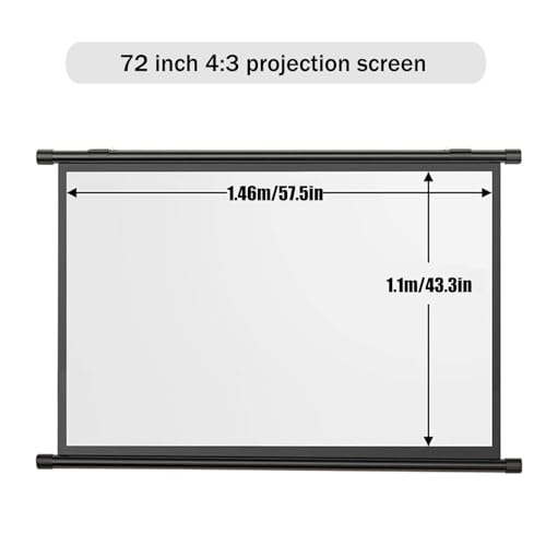 Pantalla manual para proyector HD 72" formato 4:3 miniatura 7