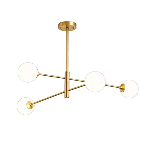 Lustre doré du milieu du siècle pour illuminer le salon et la salle à manger
