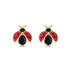 Gold Ladybug Earrings