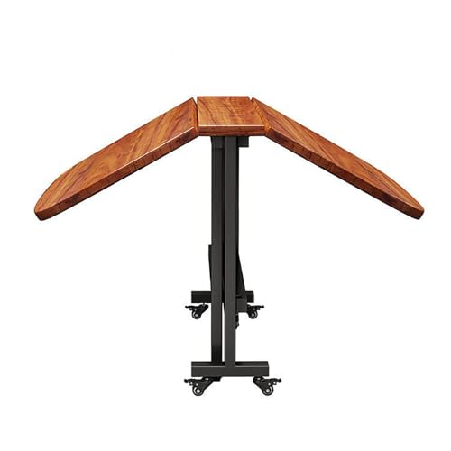 COYEUX Folding Extendabl Table, Adjustable Moveable Kitchen Desk Table Wheels, for Work Study and Dining Multifunction Study Work Station 100 * 60 * 75cm
