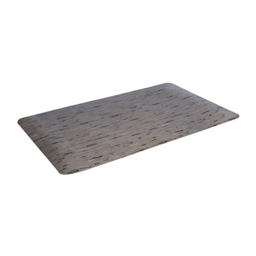 Crown 36" x 60" Ribbed Vinyl Anti-Fatigue Mat, Rectangular, Black Ribbed Surface, Heavy-Duty Industrial