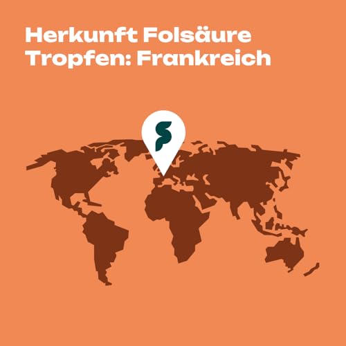 Folsäure MONO Tropfen 400 µg (5-MTHF, L-Methylfolat) | 50 ml | hoch dosiert | vegan | Made in Germany