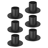 Durabilidad: fabricados con material de hierro sólido, estos candelabros negros resisten el uso repetido en interiores y exteriores protegidos sin perder su elegante acabado, candelabros festivos, candelabros de hierro forjado