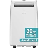 Daitsu - Aire Acondicionado Portátil 4 en 1 Frío, Calor, Deshumidificador y Ventilador | Aeris Dual APD-12FCXB | Compacto y Silencioso | Mando a Distancia | Para Hogar u Oficina hasta 30 m²