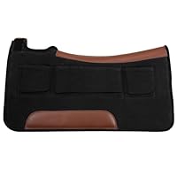 Equitack Tapis de selle de cheval Western profilé en feutre de laine