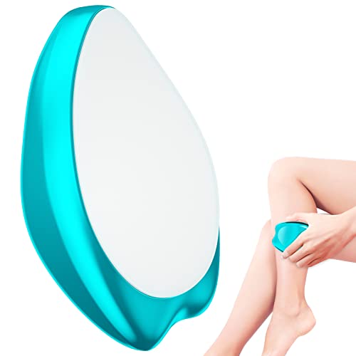 AnjoCare Kristall Haar Radiergummi, schmerzlos Kristall Haarentferner, Magie Haar Radiergummi für Frauen & Männer, Peeling Haarentfernung Werkzeug für Arme Beine Rücken(Blau) Cover