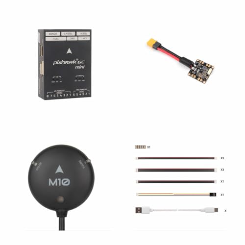 Image of Pixhawk 6C Mini Flight Controller - STM32H743 480MHz Autopilot, Dual IMU, MS5611, PX4 & ArduPilot Compatible - Mini Drone Controller for UAV, VTOL, DIY RC (Model A + PM06 + M10)