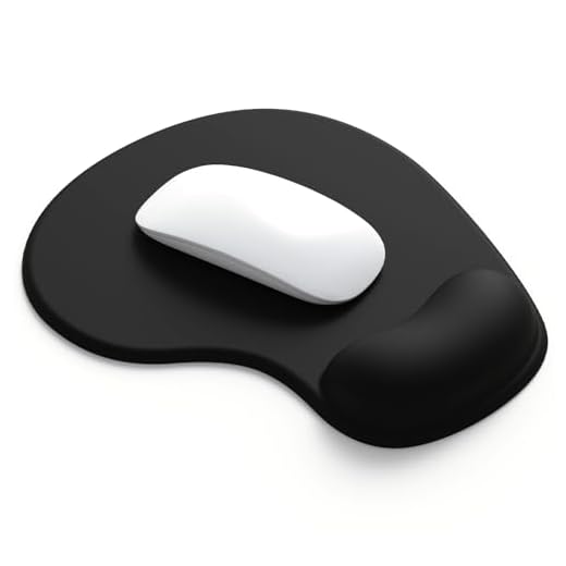 Office Mousepad with Gel Wrist Support - Ergonomic Gaming Desktop Mouse Pad Wrist Rest - Design Gamepad Mat Rubber Base for Laptop Computer -Silicone Non-Slip Special-Textured Surface (03Black)