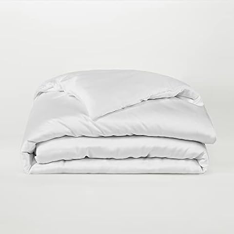 All Star Linen 5pcs Satin Duvet Cover Size Oversized King Plus-128"x120" Silky Soft, Smooth White Zipper Clouser Comforter Cover Cover
