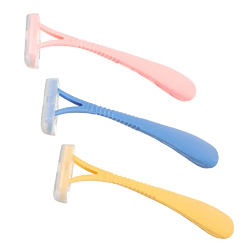 PLAFOPE 3pcs Electric Razor Shaver Trimmer for Face Stainless Steel Depilator for Legs Arms