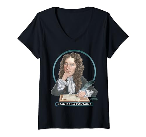 Photo de Femme Jean de La Fontaine, poète français T-Shirt avec Col en V