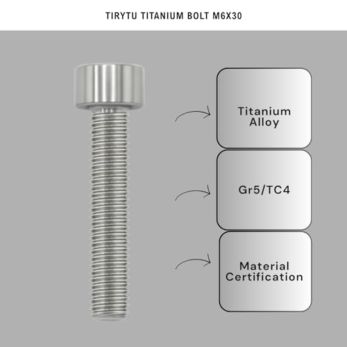 Image of M6x30mm Titanium Bolts, Natural Color