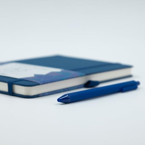 Image of Kitabby VIVID Notes A5 Hard Bound Notebook with Pen - Navy Blue | Elastic Band & Pen Loop, 192 Pages, 80gsm Natural Shade Paper, Polymer Coated Paper Cover