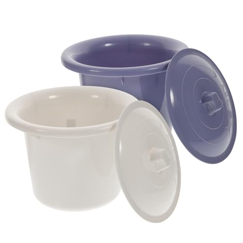 Veemoon 2 Piezas Orinal Portátil para Adultos y Resistente y Duradero con Tapa Base Antideslizante Diseño Compacto y Ligero Color Aleatorio Práctico para Viajes y Doméstico