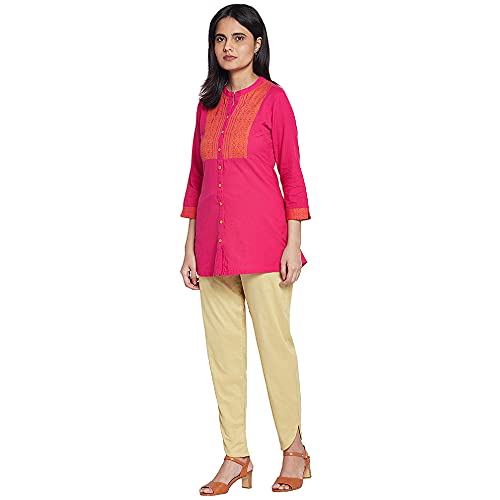 Image of GO COLORS Women Mid Rise Cotton Dhoti Pant