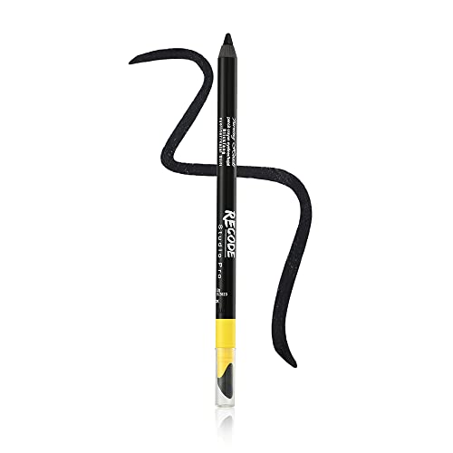 recode Turning Heads Crayon Gel Matte Eyeliner Pencil Cum Kajal Pencil Comes With Smudger On Other Side, Longlasting, Water-Proof & Smudge-Proof Formula, Black, 1.2Gm