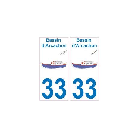 Autocollant 33 Cabane Tchanqué Pour Plaque D’immatriculation – 2 Stickers Officiels
