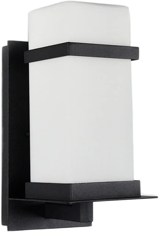 Applique Murale Extérieure Lanterne Minimaliste en Métal Étanche pour Allée et Balcon