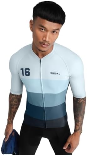 SIROKO - Maillot para Ciclismo M2 Hardknott Pass - M - Azul Navy/...