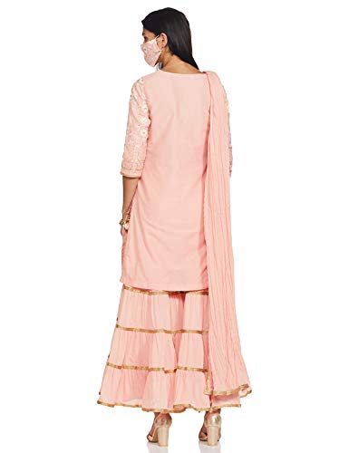 Image of BIBA Women Cotton Kurta Garara Suit Set
